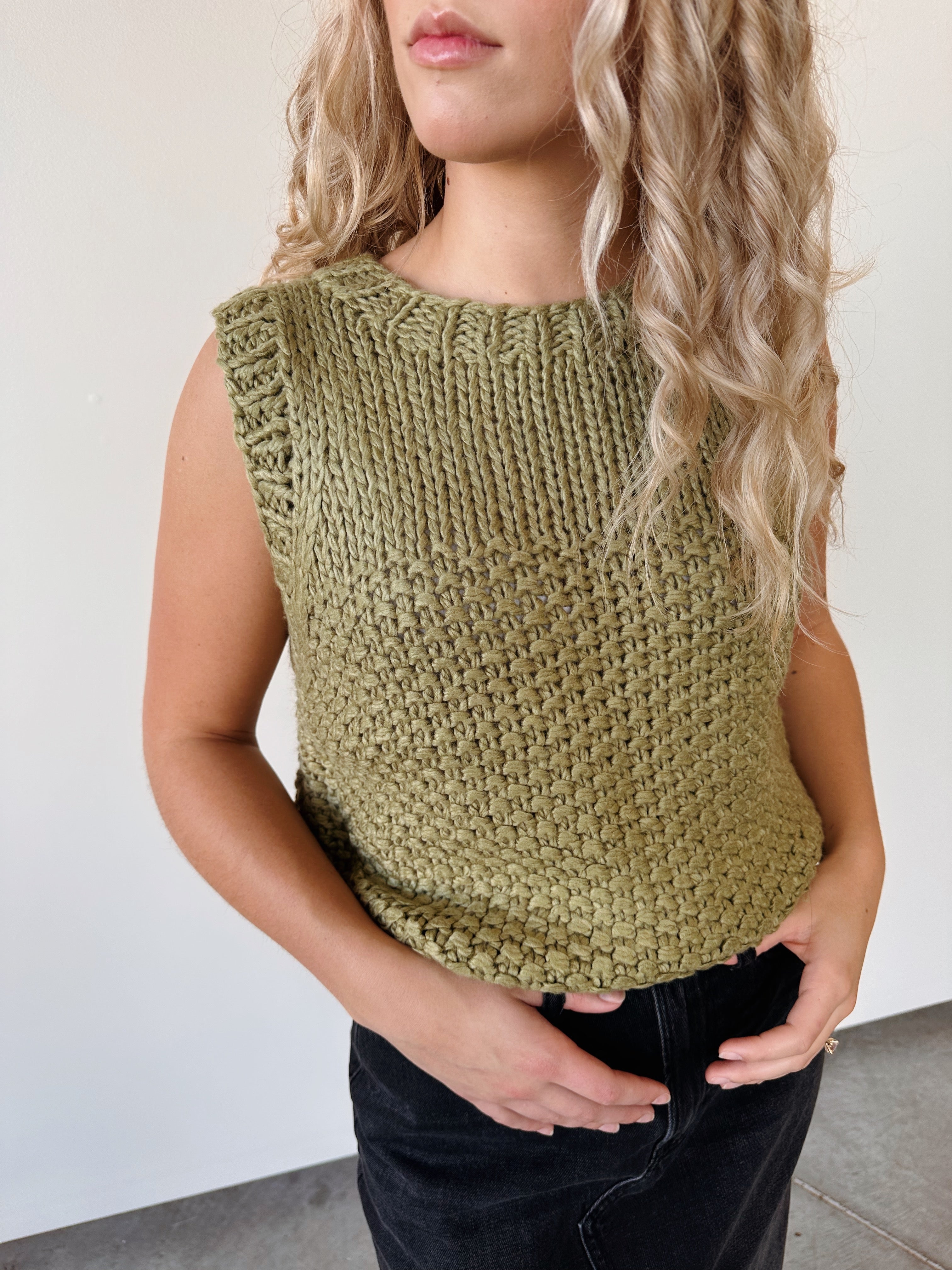 Olive Knit Tank – Stella Ave